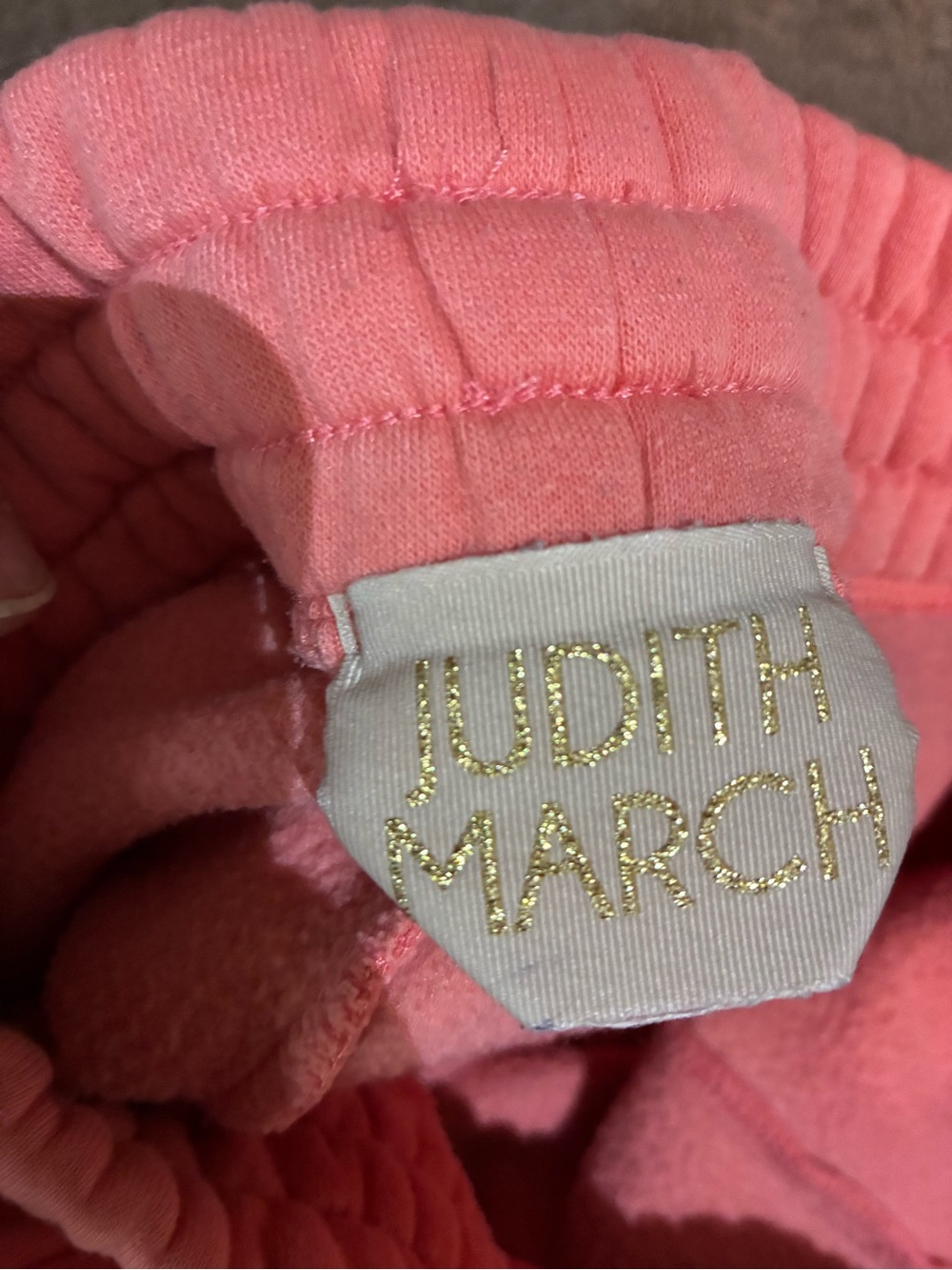 Judith March Coral Track Sweatshirt & Joggers Set with Multicolor Letters - Picture 3 of 5